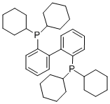 2,2'-ビス(ジシクロヘキシルホスフィノ)-1,1'-ビフェニル, min. 97% 化学構造式