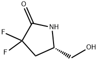 2-Pyrrolidinone,3,3-difluoro-5-(hydroxymethyl)-,(5S)-(9CI) Struktur
