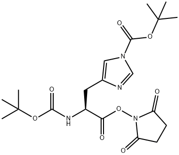 Boc-His(1-Boc)-OSu Structure