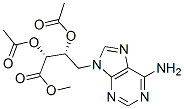 (2R,3R)-4-(6-Amino-9H-purin-9-yl)-2,3-bis(acetyloxy)butanoic acid methyl ester Structure