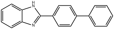2-(ビフェニル-4-イル)-1H-ベンゾイミダゾール 化学構造式