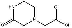 (3-オキソピペラジン-1-イル)酢酸 化学構造式