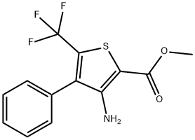 METHYL 3-AMINO-4-PHENYL-5-(TRIFLUOROMETHYL)THIOPHENE-2-CARBOXYLATE Struktur