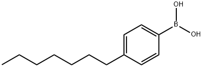 4-N-ヘプチルフェニルボロン酸 化学構造式