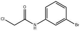 N-(3-ブロモフェニル)-2-クロロアセトアミド 化学構造式