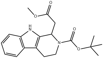 1H-PYRIDO[3,4-B]INDOLE-1-ACETIC ACID, 2-[(1,1-DIMETHYLETHOXY)CARBONYL]-2,3,4,9-TETRAHYDRO-, METHYL ESTER Structure
