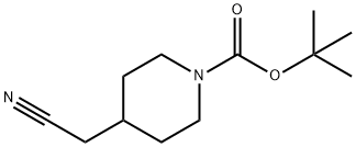 (1-BOC-piperidin-4-yl)acetonitrile Struktur