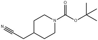 (1-BOC-piperidin-4-yl)acetonitrile Structure