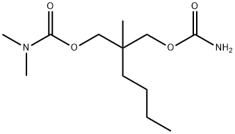 N,N-ジメチルカルバミド酸2-(カルバモイルオキシメチル)-2-メチルヘキシル 化学構造式