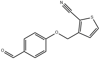 3-[(4-FORMYLPHENOXY)METHYL]THIOPHENE-2-CARBONITRILE Struktur