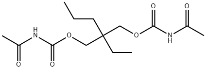 ビス(アセチルカルバミド酸)2-エチル-2-プロピルトリメチレン 化学構造式