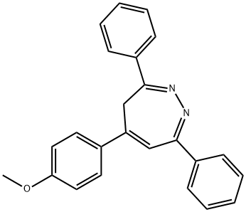 5-(4-メトキシフェニル)-3,7-ジフェニル-4H-1,2-ジアゼピン 化学構造式