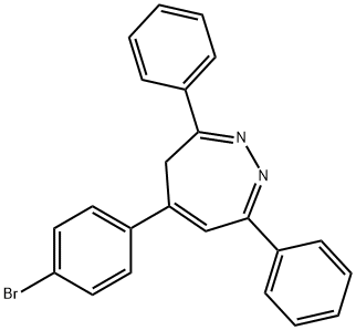 5-(p-ブロモフェニル)-3,7-ジフェニル-4H-1,2-ジアゼピン 化学構造式