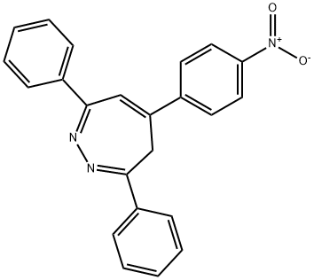 5-(p-ニトロフェニル)-3,7-ジフェニル-4H-1,2-ジアゼピン 化学構造式