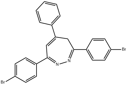 3,7-ビス(p-ブロモフェニル)-5-フェニル-4H-1,2-ジアゼピン 化学構造式