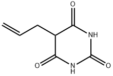 5-(2-プロペニル)-2,4,6(1H,3H,5H)-ピリミジントリオン 化学構造式