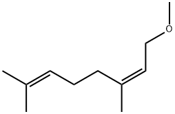 (2Z)-1-メトキシ-3,7-ジメチル-2,6-オクタジエン 化学構造式