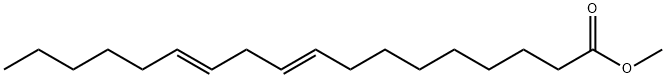 (9E,12E)-9,12-オクタデカジエン酸メチル 化学構造式