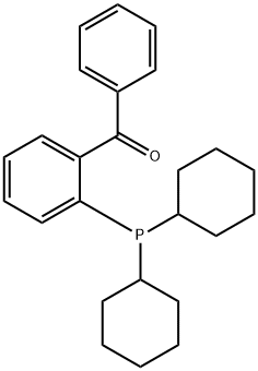 2-(Dicyclohexylphosphino)benzophenone 化学構造式