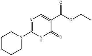 4-ヒドロキシ-2-(ピペリジン-1-イル)ピリミジン-5-カルボン酸エチル 化学構造式