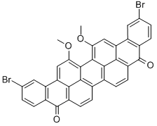 ジブロモ-16,17-ジメトキシビオラントロン 化学構造式