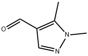 1,5-ジメチル-1H-ピラゾール-4-カルブアルデヒド 化学構造式