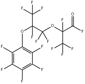 2,3,3,3-tetrafluoro-2-[1,1,2,3,3,3-hexafluoro-2-(pentafluorophenoxy)propoxy]propionyl fluoride Struktur