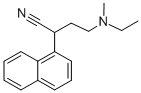 1-NAPHTHALENEACETONITRILE, alpha-(2-(N-ETHYL-N-METHYLAMINO)ETHYL)- Struktur