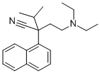 1-NAPHTHALENEACETONITRILE, alpha-(2-(DIETHYLAMINO)ETHYL)-alpha-ISOPROP YL- Struktur
