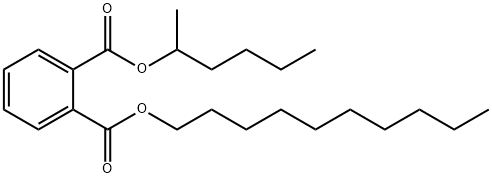 フタル酸1-デシル2-ヘキシル 化学構造式