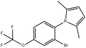 1-(2-溴-4-(三氟甲氧基)苯基)-2,5-二甲基-1H-吡咯, 257285-02-2, 结构式