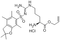 H-ARG(PBF)-OALL HCL Struktur