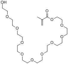 ポリ(エチレングリコール)メタクリラート 化学構造式