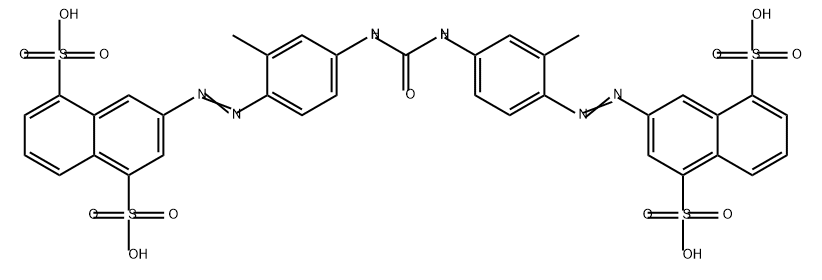 3,3'-[carbonylbis[imino(2-methyl-4,1-phenylene)azo]]bisnaphthalene-1,5-disulphonic acid 结构式