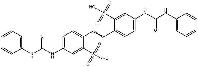 4,4'-bis(3-phenylureido)-2,2'-stilbenedisulphonic acid Struktur