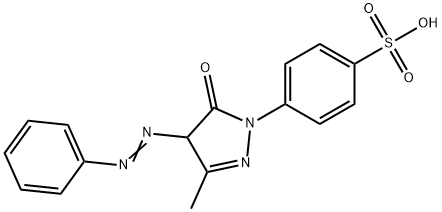 p-[4,5-dihydro-3-methyl-5-oxo-4-(phenylazo)-1H-pyrazol-1-yl]benzenesulphonic acid Struktur