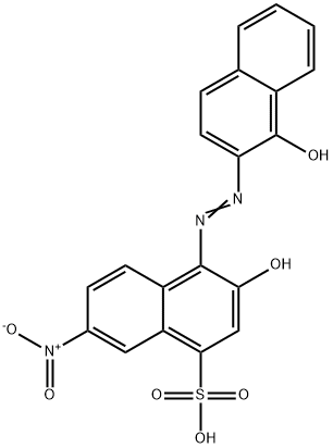 2-HYDROXY-1-(1-HYDROXY-2-NAPHTHYLAZO)-6-NITRO-4-NAPHTHALENESULFONIC ACID Struktur