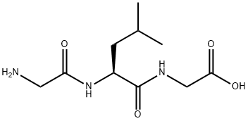 L-ロイシルグリシルグリシン 化学構造式