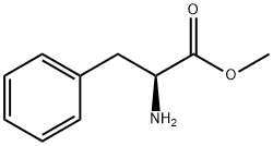 (S)-3-フェニル-2-アミノプロパン酸メチル 化学構造式
