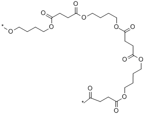 ポリ(1,4-ブタンジオール スクシナート) 化学構造式