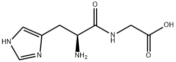 3-(1H-イミダゾール-5-イル)-L-Ala-Gly-OH 化学構造式