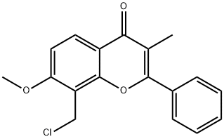 8-CHLOROMETHYL-7-METHOXY-3-METHYL FLAVONE, 25782-05-2, 结构式