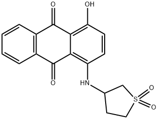 3-[[(9,10-ジヒドロ-9,10-ジオキソ-4-ヒドロキシアントラセン)-1-イル]アミノ]テトラヒドロチオフェン1,1-ジオキシド 化学構造式