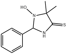 1-HYDROXY-5,5-DIMETHYL-2-PHENYLTETRAHYDRO-4H-IMIDAZOLE-4-THIONE 化学構造式