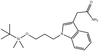 2-{1-[3-(tert-Butyl-dimethyl-silanyloxy)-propyl]-1H-indol-3-yl}-acetamide Struktur