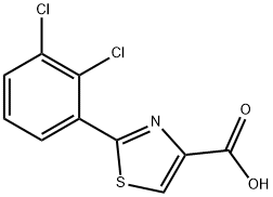2-(2,3-ジクロロフェニル)-1,3-チアゾール-4-カルボン酸 化学構造式