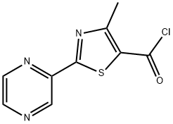 4-メチル-2-(ピラジン-2-イル)チアゾール-5-カルボン酸クロリド 化学構造式