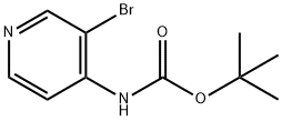 (3-BROMO-PYRIDIN-4-YL)-CARBAMIC ACID TERT-BUTYL ESTER Structure