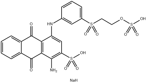 1-アミノ-9,10-ジヒドロ-9,10-ジオキソ-4-[[3-[[2-(ソジオスルホオキシ)エチル]スルホニル]フェニル]アミノ]アントラセン-2-スルホン酸ナトリウム 化学構造式