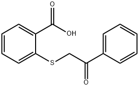 2-[(2-氧代-2-苯基-乙基)硫代]苯甲酸 结构式
